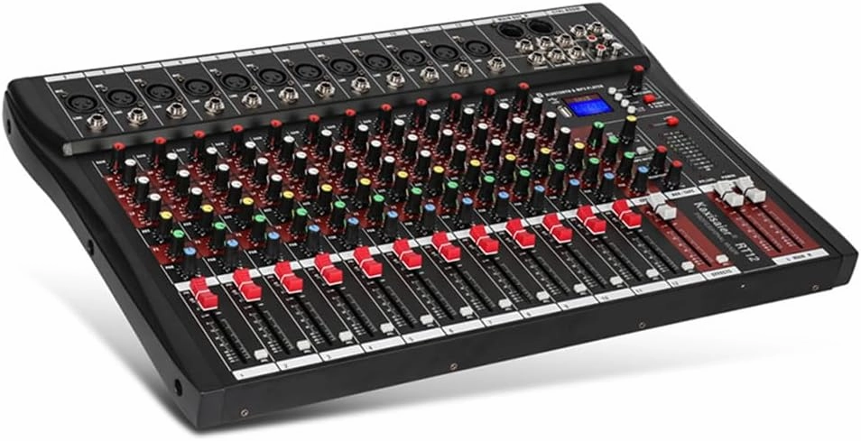 Professional Audio Mixer, 12 Channel Bluetooth USB Live Studio DJ Mixer Board with MP3 Player U Disk 48V Phantom Power Source XLR Outputs for PC Recording, CT120 balanced output player,audiophile player,hi-res digital player,