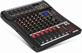 Professional Audio Mixer, 6 Channel Bluetooth USB Live Studio DJ Mixer Board with MP3 Player U Disk 48V Phantom Power Source XLR Outputs for PC Recording, CT60 balanced output player,audiophile player,hi-res digital player,