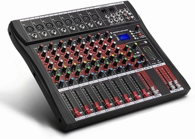 Professional Audio Mixer, 8 Channel Bluetooth USB Live Studio DJ Mixer Board with MP3 Player U Disk 48V Phantom Power Source XLR Outputs for PC Recording, CT80 balanced output player,audiophile player,hi-res digital player,