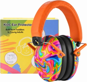 PROHEAR 032 Kids Ear Protection  Ear Muffs for Noise Reduction, 25SNR Noise Cancelling Headphones for Toddlers, Autism, Sensory Use, Hearing Protection  Orange noise cancelling headphones,ANC headphones,travel headphones,