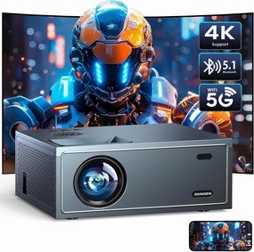 Projector with Wifi and Bluetooth, OWNKNEW Movie Projector with Speaker for Home Theater,1080P Full HD Outdoor Video Projector Compatible with TV Stick, Laptop, Smartphone, Xbox, PS5 home cinema system,5.1 home theater,surround sound package,