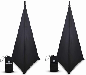 PRORECK Speaker Stand Cover Tripod Stand Skirt Skrim 360 Degree Cover Black x 2 speaker stands,monitor stands,floor speaker holders,