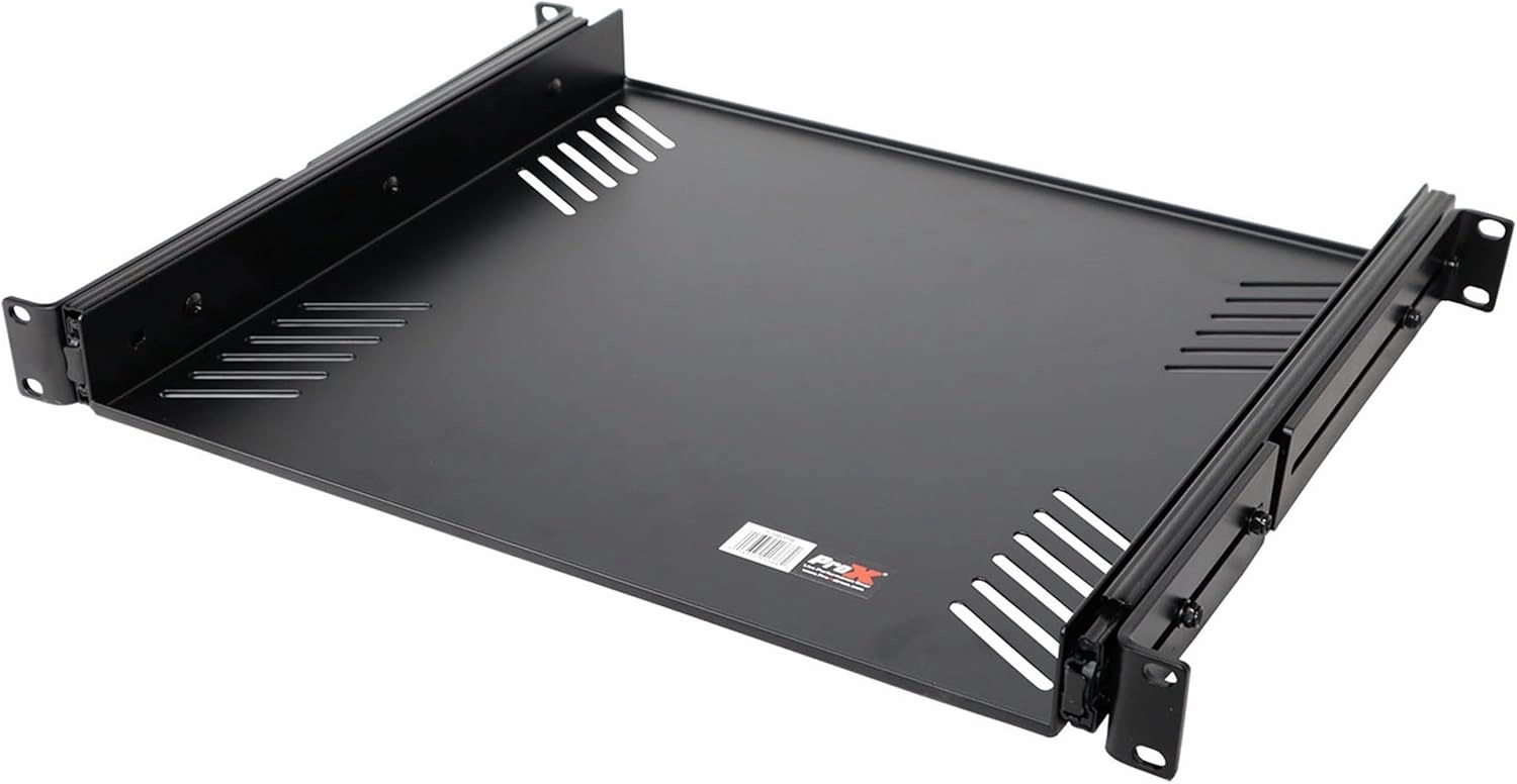 ProX T-1RDTR 1U 1U Ventilated Sliding Rack Tray Shelf  19" Standard Rack Mount rackmount gear,audio rack equipment,studio rackmounts,