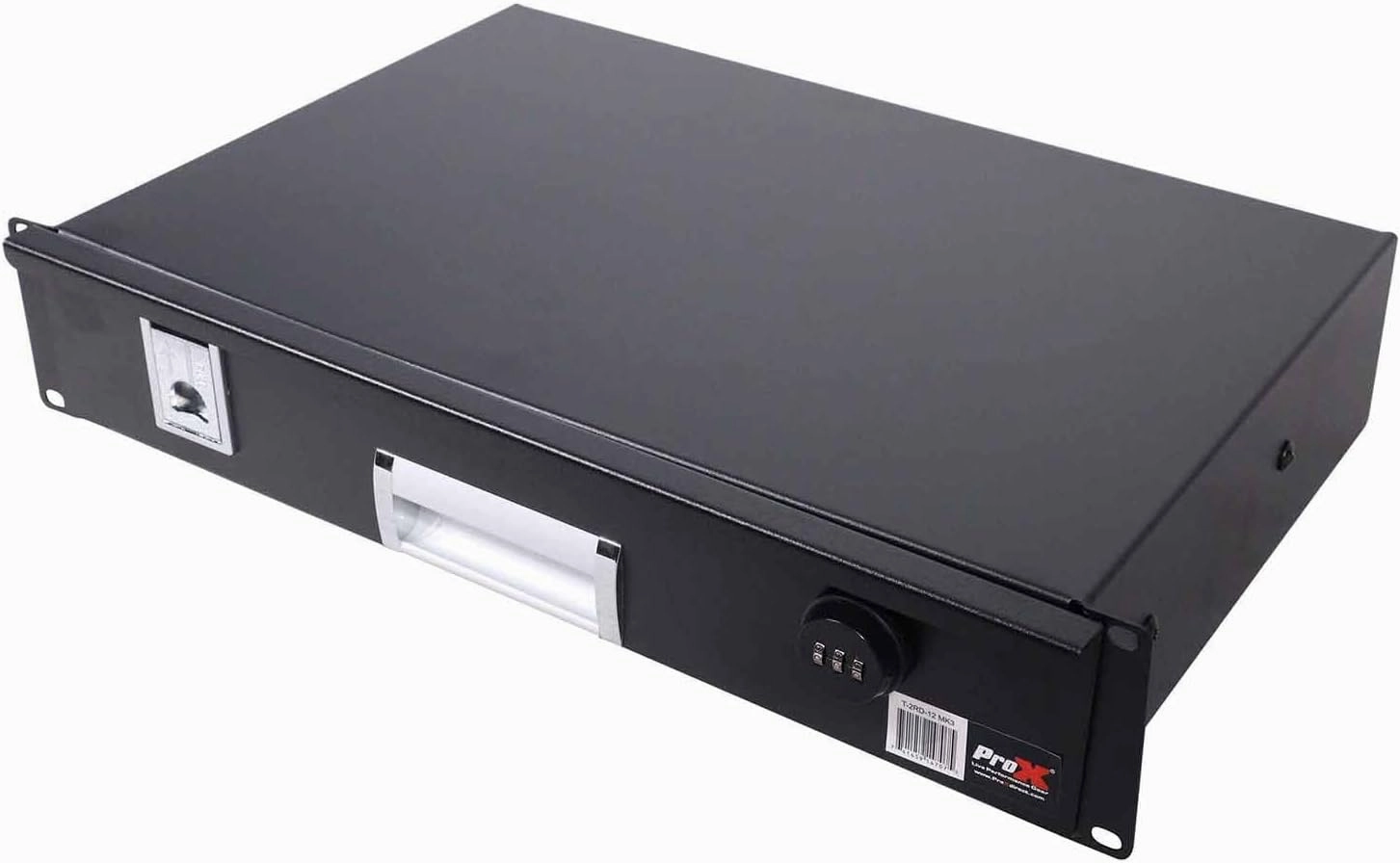 ProX T-2RD-12 MK3 2U Rack Space 12" Depth Rack Mount Drawer for Audio, DJ, and IT Server rack cases. audio rack,hi-fi component stand,media shelf,
