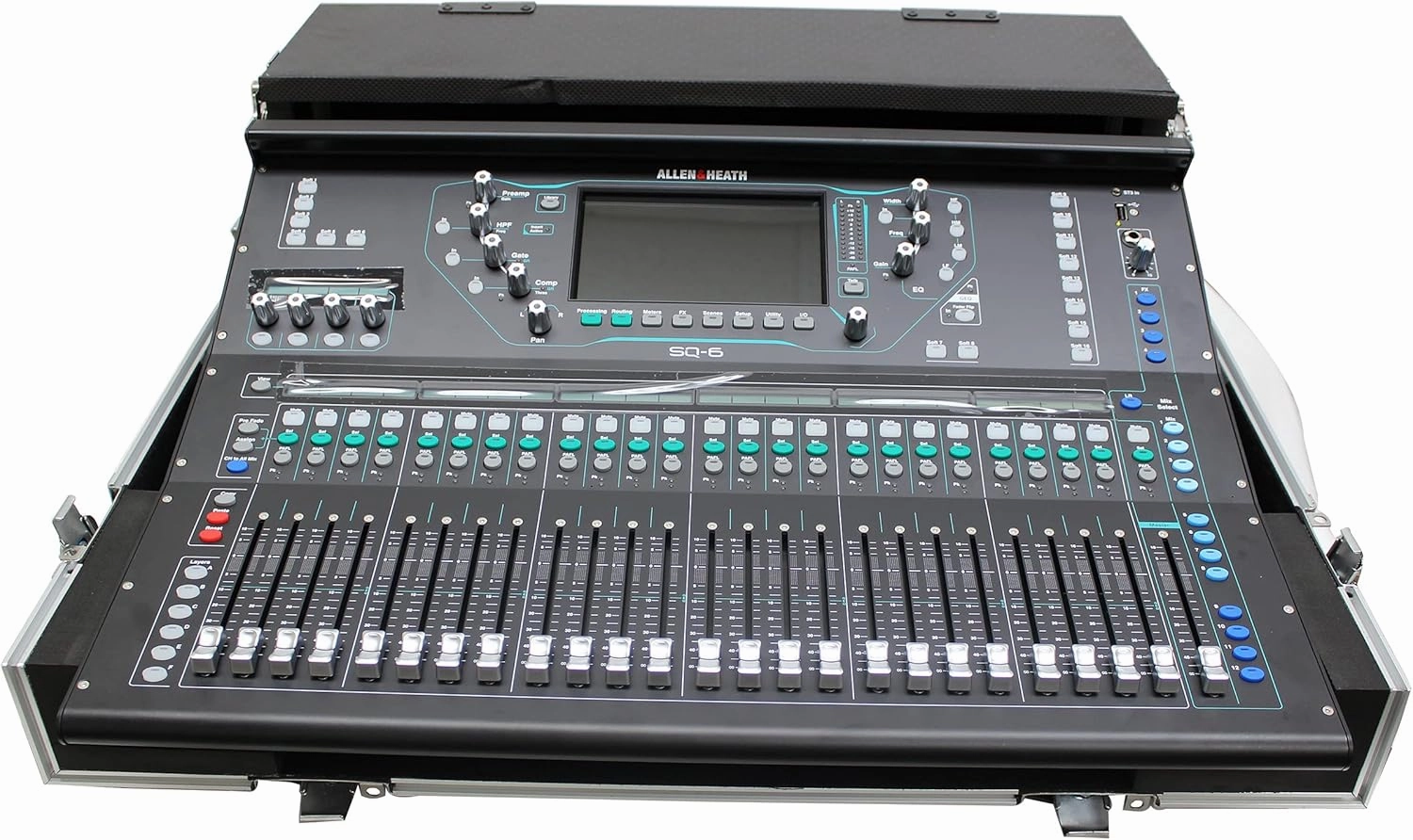 ProX XS-AHSQ6W ATA Digital Audio Mixer Flight Case for Allen & Heath SQ6 Console with Wheels mixer console,audio mixing desk,DJ console,