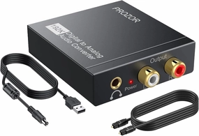 PROZOR 192KHz Digital to Analog Audio Converter DAC Digital SPDIF Optical to Analog L/R RCA Converter Toslink Optical to 3.5mm Jack Adapter for PS3 HD DVD PS4 Amp Apple TV Home Cinema DAC,USB audio converter,digital to analog converter,