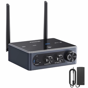 PROZOR Bluetooth 5.2 DAC Amplifier Optical/RCA/AUX Input, aptX-HD/aptX/AAC Support, 100W x 2 Class D Stereo Amp, Plug n Play Home Audio Amplifiers for Passive Speakers, Works with Smartphone PC TV DAC,USB audio converter,digital to analog converter,