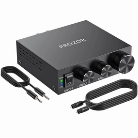 PROZOR Power DAC Amplifier Plug-and-Play, Optical/3.5mm AUX Audio Receiver, TPA3221 100W 100W Home Stereo Amp, Bass Treble Control for Passive Bookshelf Speakers, Home Theater Desktop Audio power amplifier,stereo amp,hi-fi power amp,