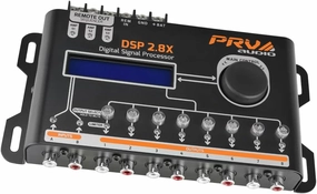 PRV AUDIO Car Audio DSP 2.8X Digital Crossover and Equalizer 8 Channel Full Digital Signal Audio Processor DSP with Sequencer Remote Relay audio interface,USB interface,music recording input,