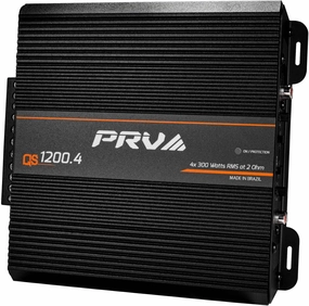 PRV Audio QS1200.4 2 Ohm Compact 4 Channel Car Audio Amplifier 4 x 310 Watts RMS at 2 Ohm - High Power Stereo 12 Volts Amp Class D Full Range Bridgeable power amplifier,stereo amp,hi-fi power amp,