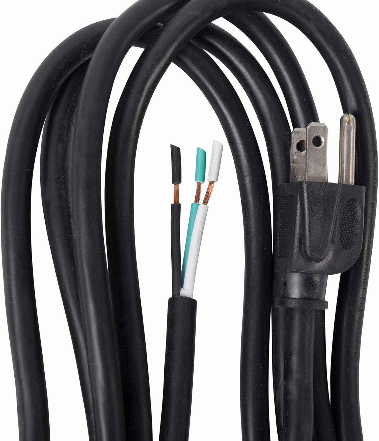PS615143 3-Wire Appliance and Power Tool Cord, 6 ft, 14 AWG, 15A/125V AC, 1875w, Black