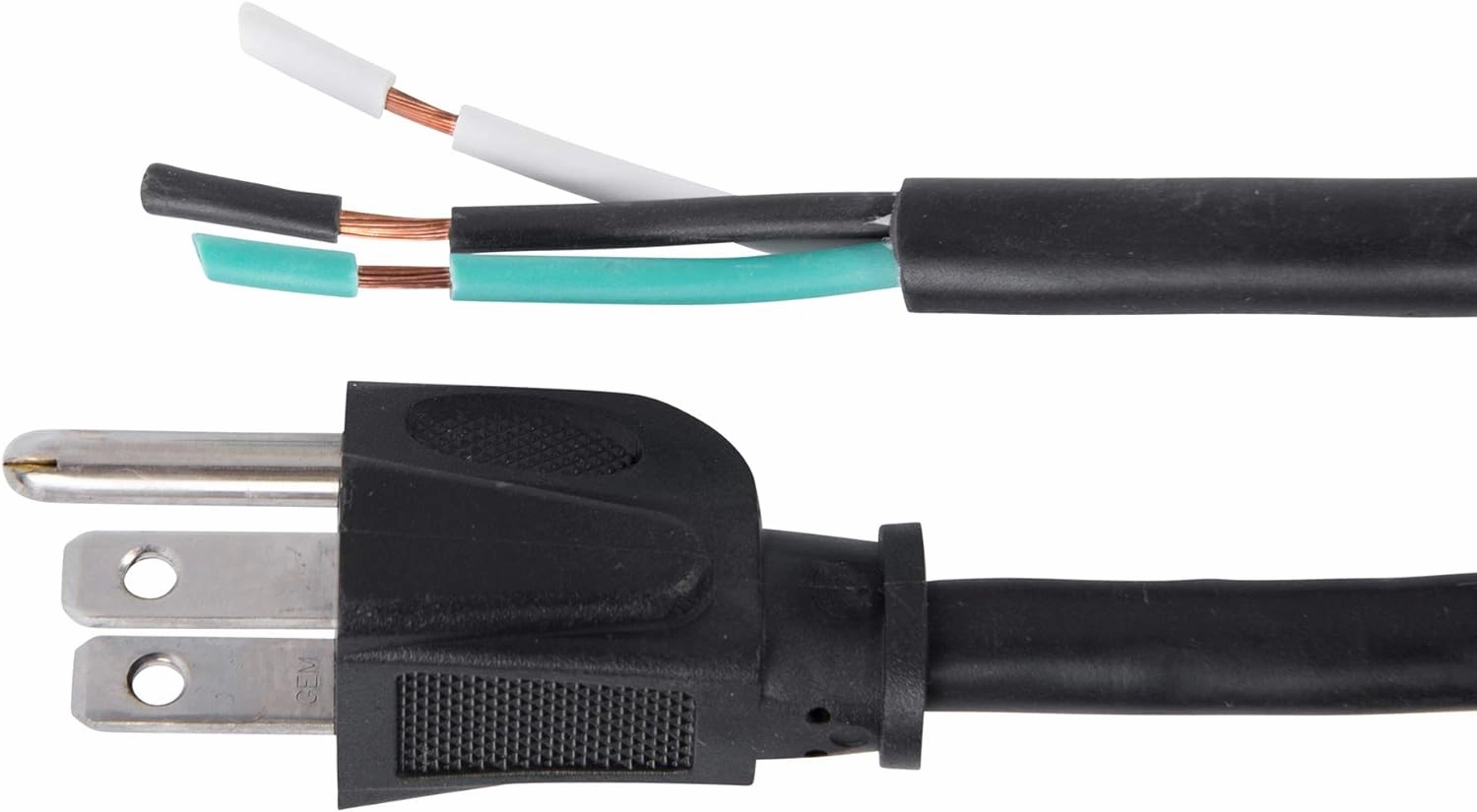 PS615143 3-Wire Appliance and Power Tool Cord, 6 ft, 14 AWG, 15A/125V AC, 1875w, Black