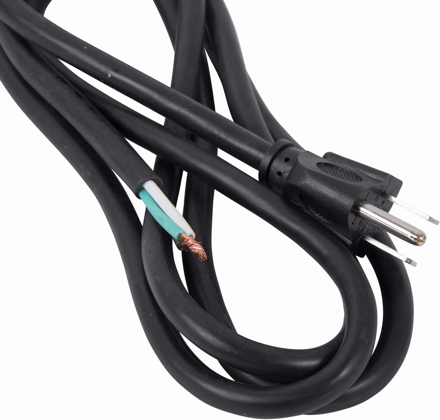 PS615143 3-Wire Appliance and Power Tool Cord, 6 ft, 14 AWG, 15A/125V AC, 1875w, Black
