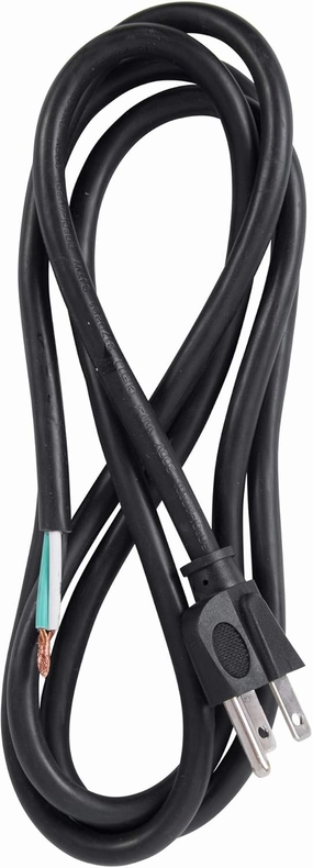 PS913163 3-Wire Appliance and Power Tool Cord, 9 ft, 16 AWG, 13A/125V AC, 1625w, Black power cord,hi-fi power cable,AC power lead,