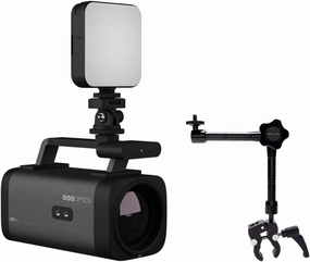 PTZOptics Studio Pro All-in-One Live Streaming Camera with 12x Optical Zoom Bundle with Delvcam VGRIP-2 LCD Monitor Multi-Arm Clamp Mount studio monitors,nearfield speakers,mixing reference monitors,