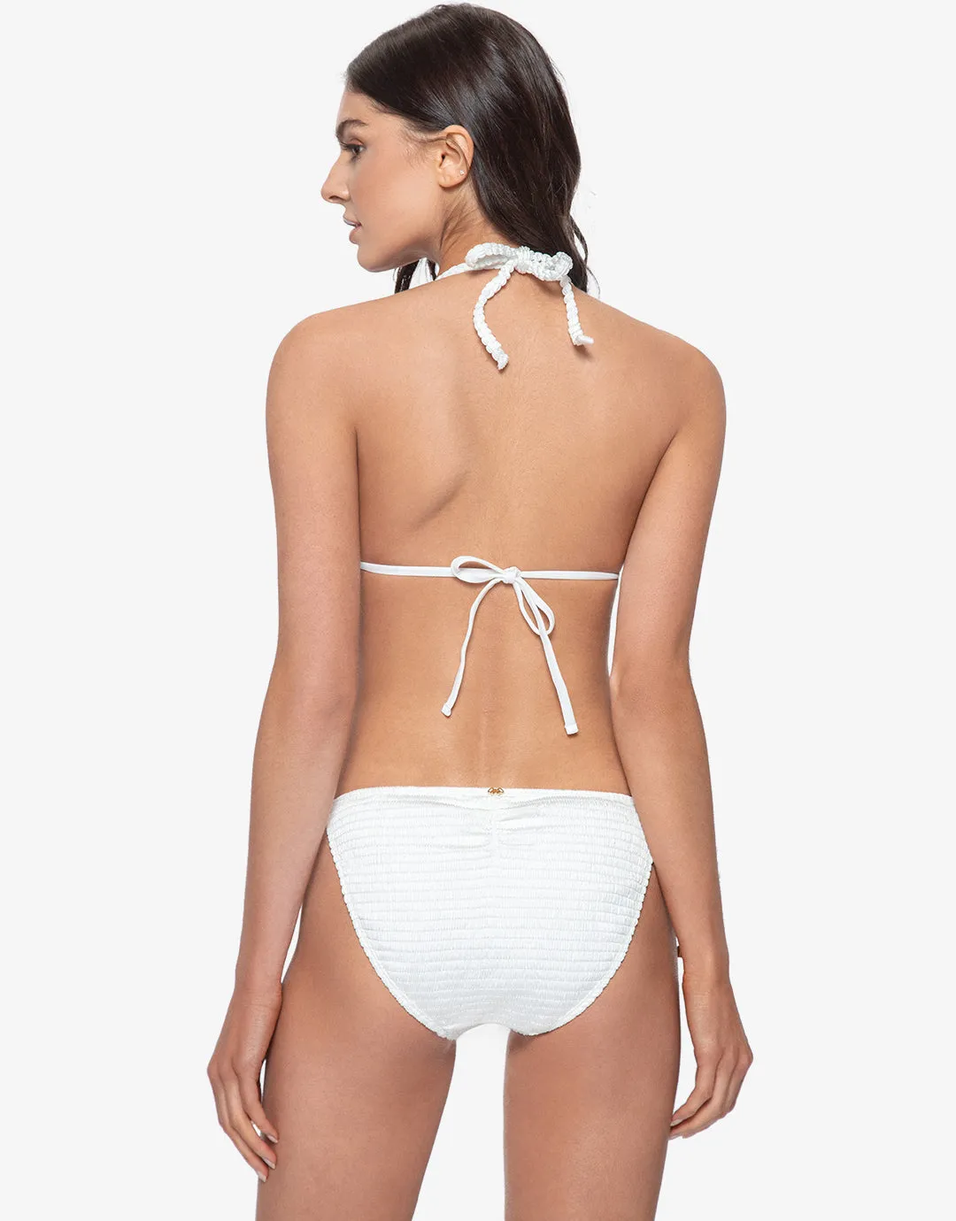 Pure Detail Tri Bikini Top - White