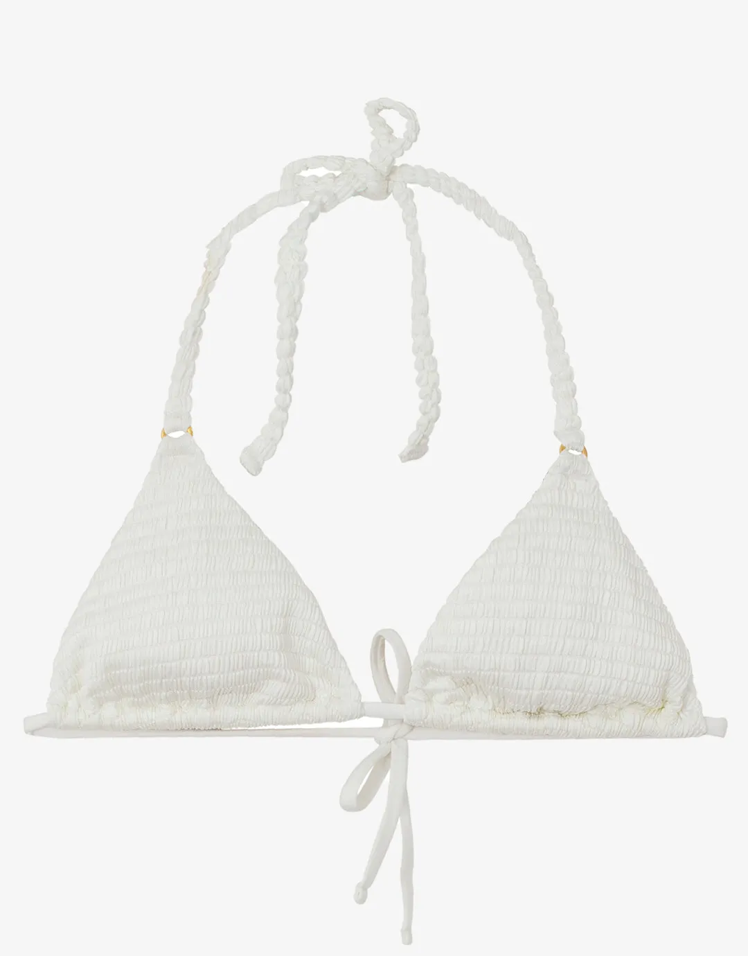 Pure Detail Tri Bikini Top - White