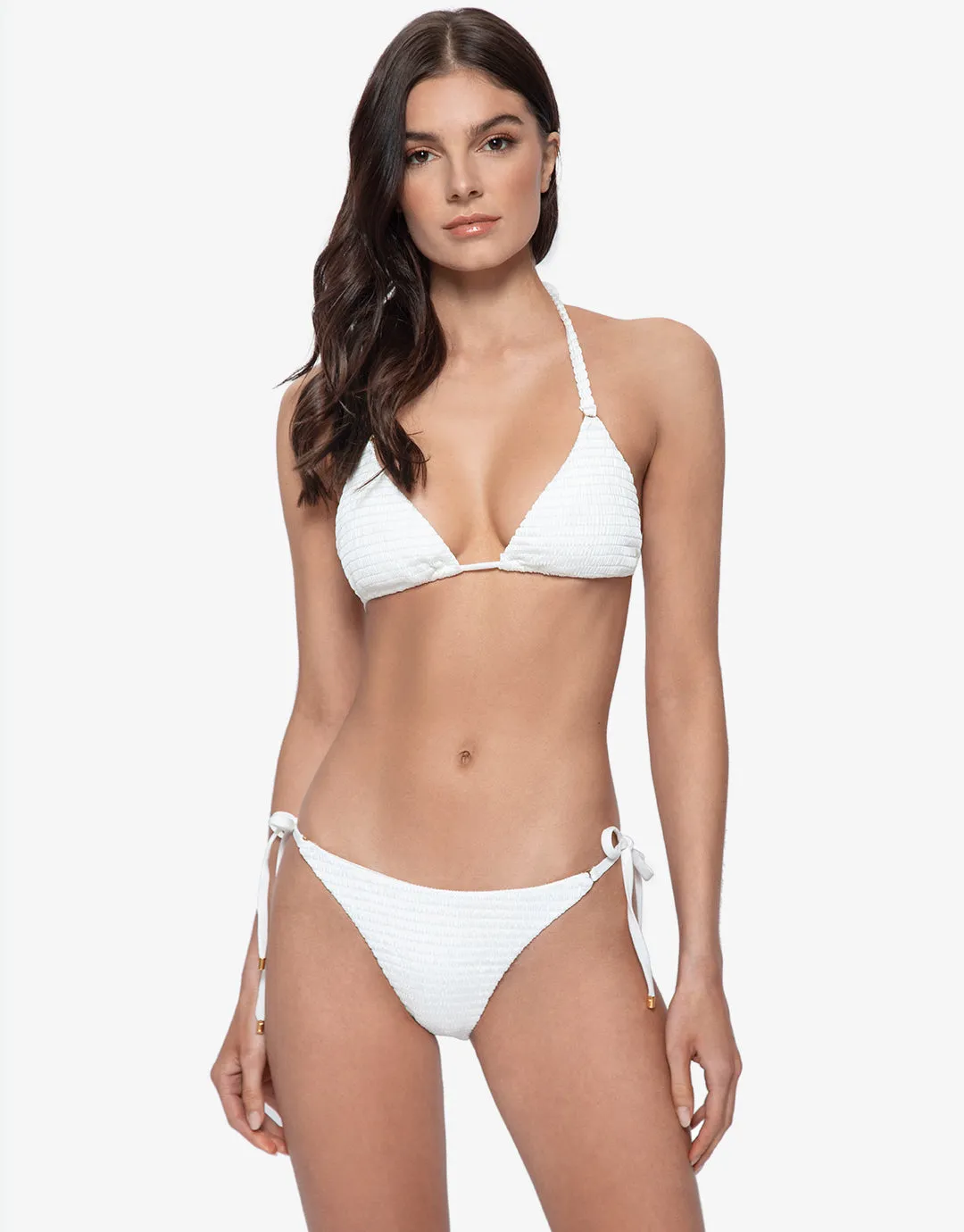 Pure Detail Tri Bikini Top - White