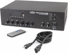Pure Resonance Audio MA120BT Commercial Audio 120W Mixer Amplifier, 70V/100V/8 Ohm Outputs, Black balanced output player,audiophile player,hi-res digital player,