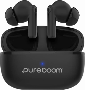 PureGear PureBoom Wireless Earbuds for Enhanced Sound, Touch Control Stereo Headphones in Ear Built-in Mic for iPhone/Android Phones/TV/Laptops, More Devices TWS earbuds,compact wireless buds,Bluetooth ear tips,