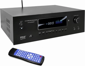 Pyle 1000W Bluetooth Home Theater Receiver - 5.2 Channel Surround Sound Stereo Amplifier System with 4K Ultra HD, 3D Video & Blu-Ray Video Pass-Through Support, HDMI/MP3/USB/AM/FM Radio, Black surround sound system,cinema audio kit,5.1 surround package