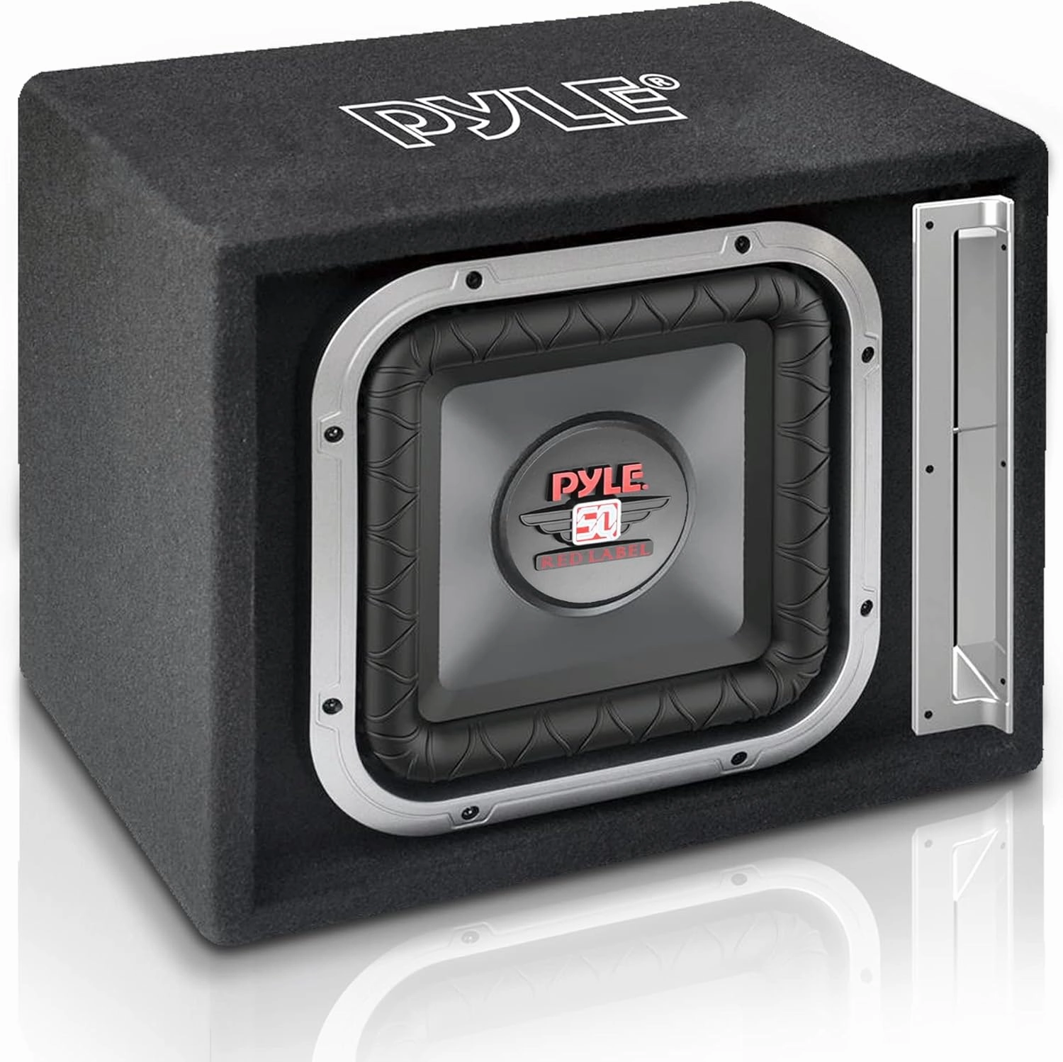 Pyle 10'' Single Series Vented Subwoofer Enclosure - High Powered Woofers with a Non-Pressed Paper Cone, Rear Vented Design with Santoprene Surround - PLSQ10BS,Black audiophile subwoofer,active subwoofer,low frequency speaker,