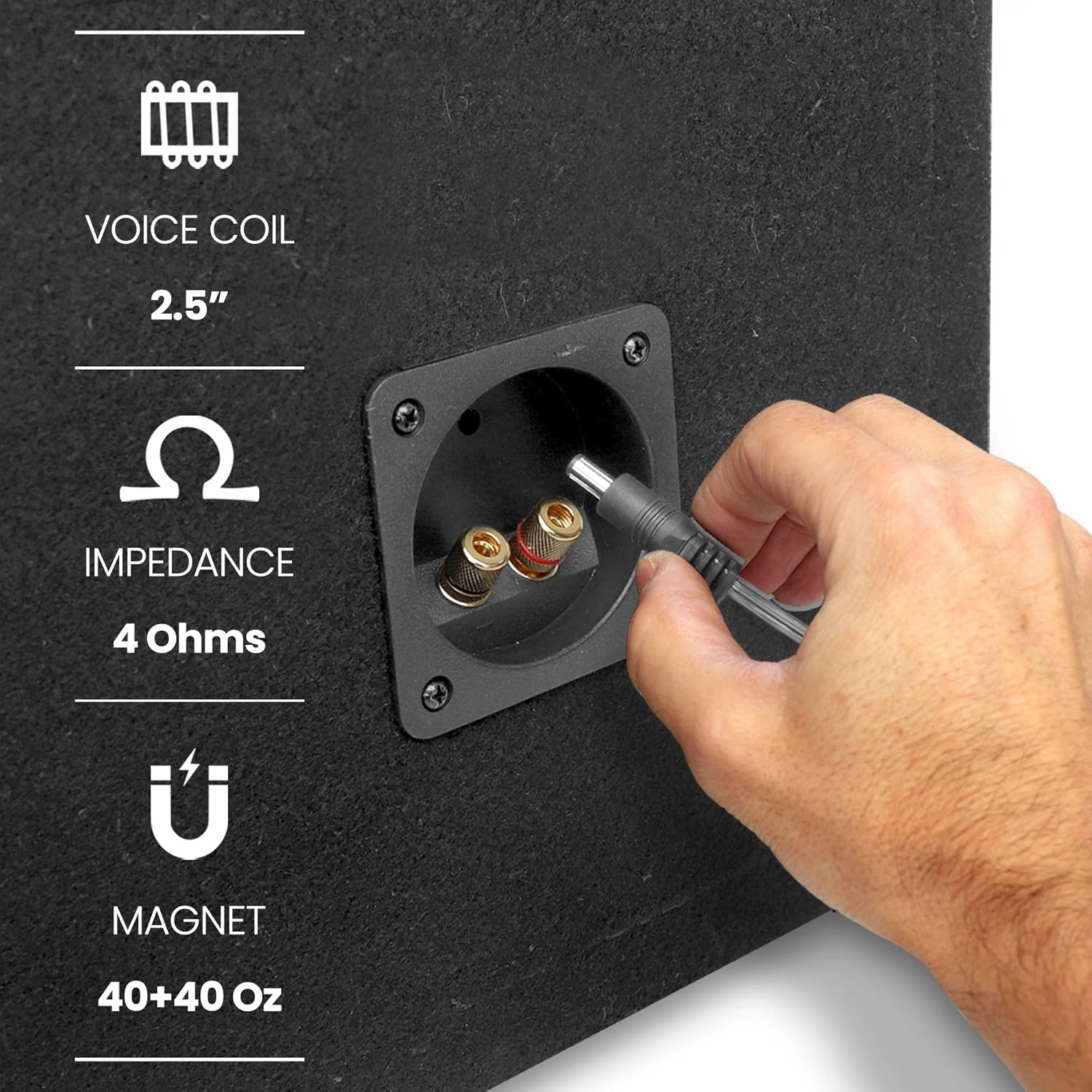 Pyle 10'' Single Series Vented Subwoofer Enclosure - High Powered Woofers with a Non-Pressed Paper Cone, Rear Vented Design with Santoprene Surround - PLSQ10BS,Black