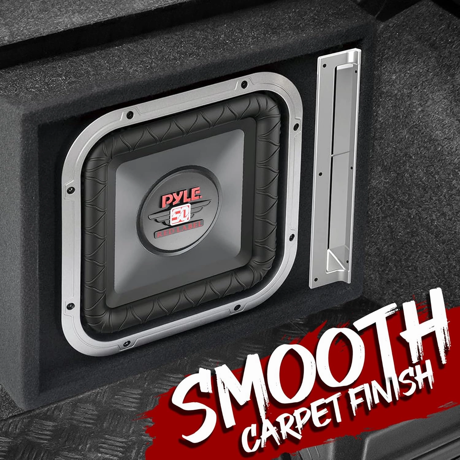 Pyle 10'' Single Series Vented Subwoofer Enclosure - High Powered Woofers with a Non-Pressed Paper Cone, Rear Vented Design with Santoprene Surround - PLSQ10BS,Black