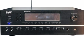 Pyle 2000W 7.1-Channel Hi-Fi Bluetooth 5.0 Stereo Amplifier - AV Home Theater Receiver with Radio - USB - RCA - HDMI - MIC IN - 4K UHD TV & 3D Blu-Ray Support - Surround Sound - Subwoofer - PT796BT integrated amplifier,stereo receiver,hi-fi amp combo,