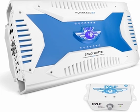 Pyle 2.1 Bluetooth Marine Amplifier Receiver - Waterproof 6 Channel Wireless Bridgeable Audio Amp for Stereo Speaker with 2000 Watt Power Dual MOSFET Supply GAIN Level and LED Indicator - PLMRA630BT power amplifier,stereo amp,hi-fi power amp,
