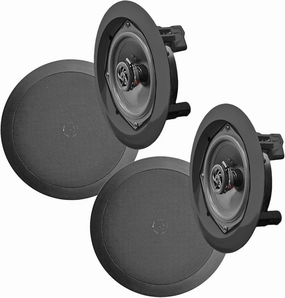 Pyle 2 Pack Dual 6.5 Inch Speaker System, in Wall and in Ceiling Stereo Sound, Black soundbar,TV speaker bar,home theater soundbar,