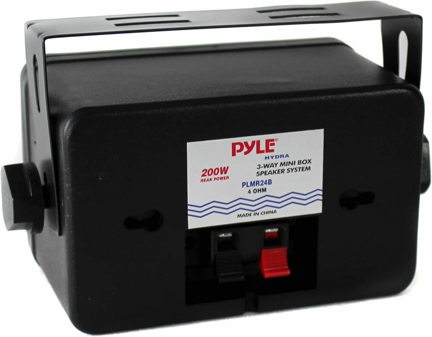 Pyle 3-way Mini Box Speaker System - 3.5 Inch 200 Watt Waterproof Marine Grade Mount Speakers - in a Heavy Duty ABS Enclosure Grill - Home, Boat, Poolside, Patio Indoor Outdoor Use (Black)
