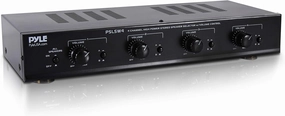 Pyle 4 Channel Speaker Selector Switch - Multi Zone A B Speaker Distribution Controller Box w/Independent Audio Source Volume Control, Supports Home Theater Stereo Amplifier Receiver System - PSLSW4 integrated amplifier,stereo receiver,hi-fi amp combo,