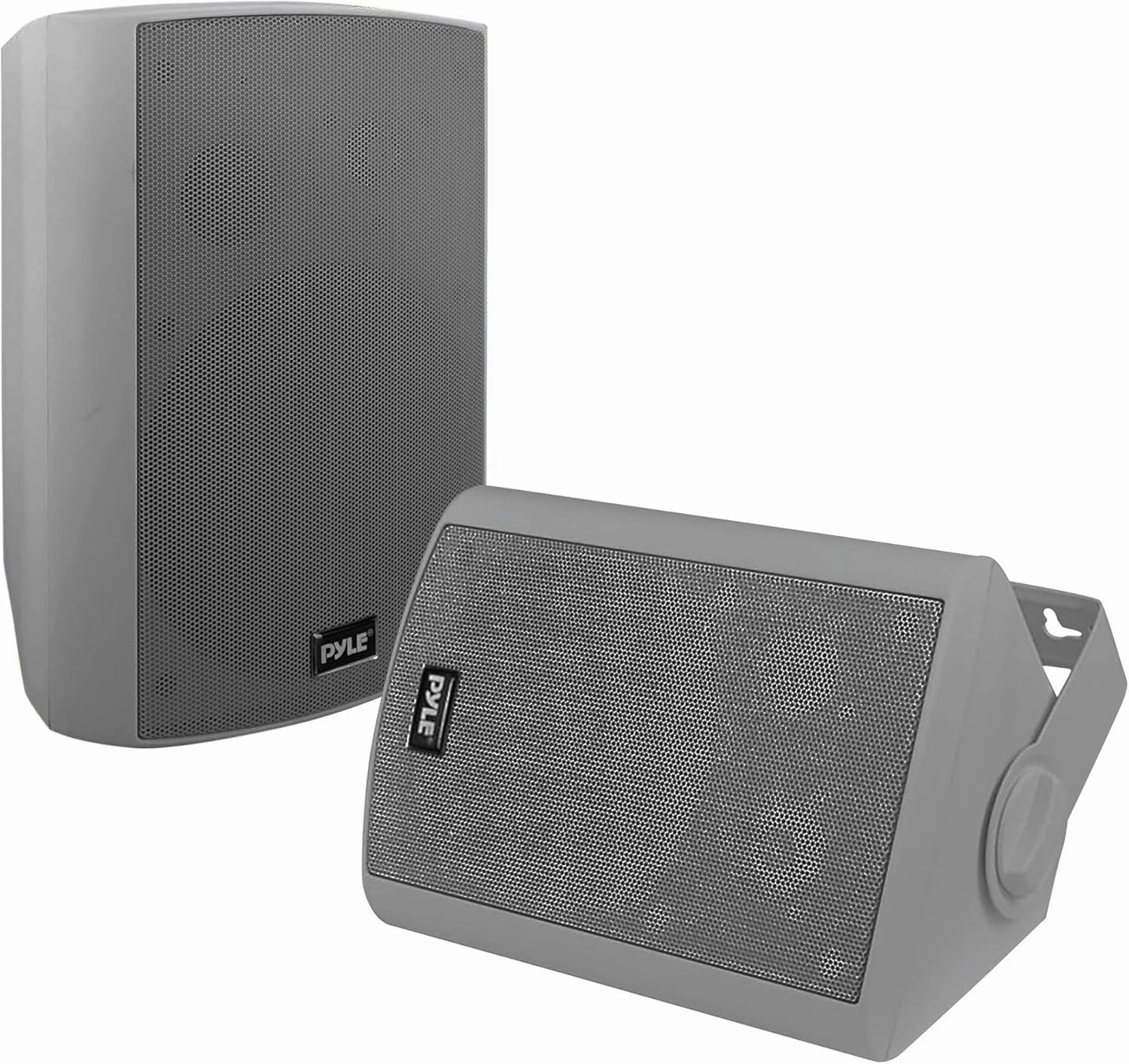 Pyle 6.5 Inch Wall Mount Waterproof Speaker System for Indoor or Outdoor Wireless Bluetooth Surround Sound System, Gray (2 Pack) surround sound system,cinema audio kit,5.1 surround package,