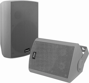 Pyle 6.5 Inch Wall Mount Waterproof Speaker System for Indoor or Outdoor Wireless Bluetooth Surround Sound System, Gray (2 Pack) surround sound system,cinema audio kit,5.1 surround package,