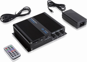 Pyle 6-Channel Audio Marine Amplifier - Compact Power 600 Watt RMS 4 OHM Full Range Stereo with Volume Bass Treble Rotary Control - Wireless Bluetooth Receiver Speaker & LCD Digital Screen PFMRA640BB integrated amplifier,stereo receiver,hi-fi amp combo