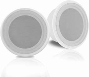 Pyle 8" in-Wall and Ceiling Speaker - 150W Flush Mount Speaker with Enclosed Housing, Quick-Connect Terminals, Voice Coil, Tweeter Cup, Home and Commercial Audio Use (10.6 x 10.6 x 4.4 with Cover) soundbar,TV speaker bar,home theater soundbar,
