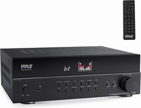 Pyle Hi-Fi Wireless Bluetooth 5.0 Home Theater Receiver - 7.2 Channel Surround Sound Stereo Amp with ARC Support - MP3/USB/DAC/FM Radio - 1200W PMPO - HDMI - Remote Control - for Home Audio - PT885BT AV receiver,surround receiver,home theater amplifier,