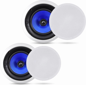 Pyle Home 2-Way In-Wall In-Ceiling Speaker System - Dual 8 Inch 300W Pair of Ceiling Wall Flush Mount Speakers w/ 1" Silk Dome Tweeter, Adjustable Treble Control - For Home Theater Entertainment PIC8E soundbar,TV speaker bar,home theater soundbar,