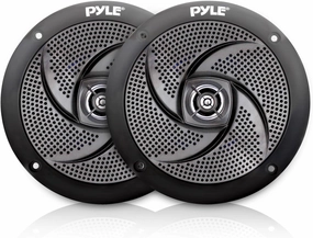 Pyle Low-Profile Waterproof Marine Speakers - 240W 6.5 Inch 2 Way 1 Pair Slim Style Waterproof and Weather Resistant Outdoor Audio Stereo Sound System, for Boat, Off-Road Vehicles - Pyle (Black) outdoor speakers,weatherproof speakers,patio audio system,