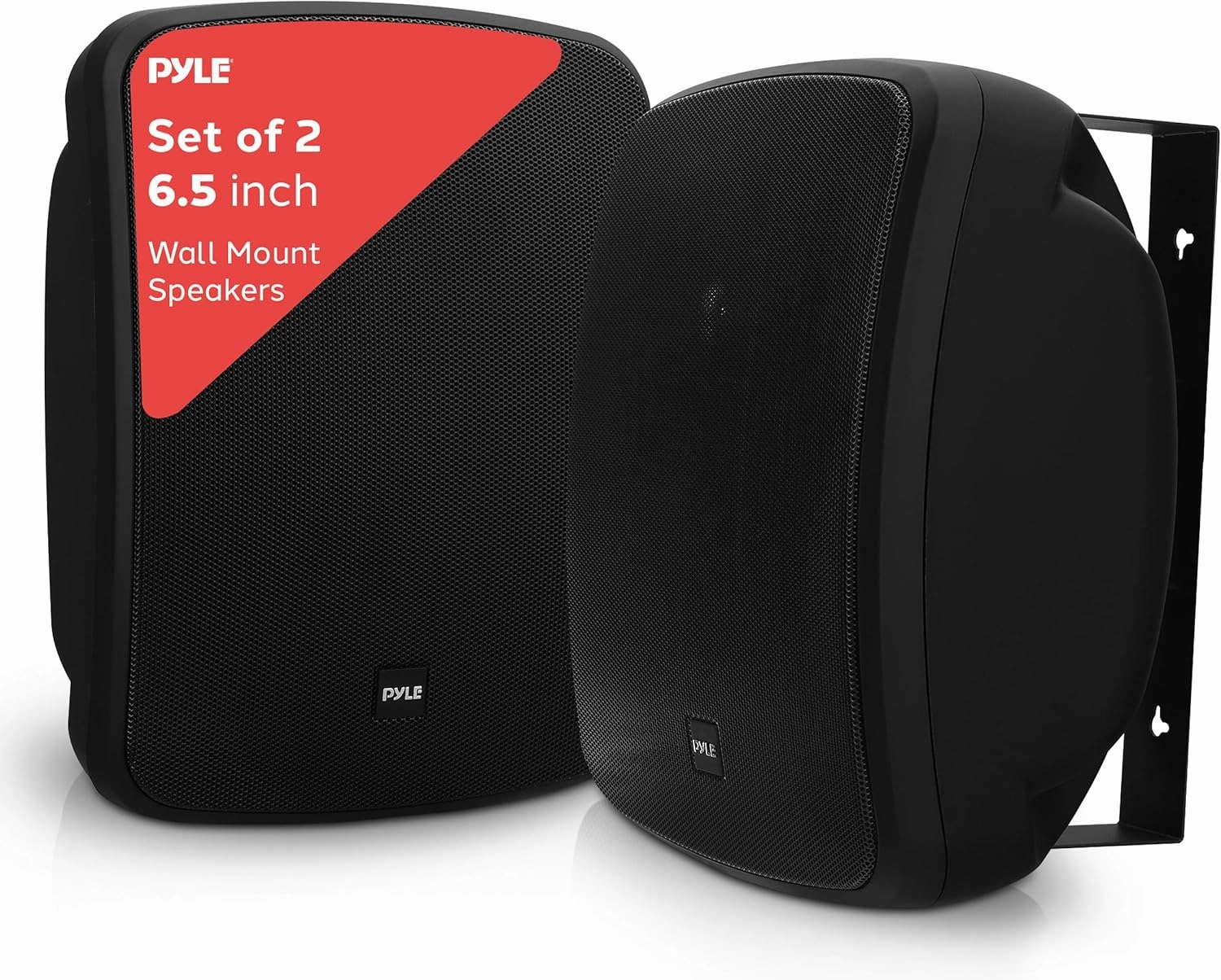 Pyle Outdoor Waterproof Wireless Bluetooth Speaker - 6.5 Inch Pair 2-Way Weatherproof Wall/Ceiling Mounted Dual Speakers w/Heavy Duty Grill, Universal Mount, Patio, Indoor Use PDWR64BTB (Black) wireless speakers,portable Bluetooth speaker,multiroom speaker