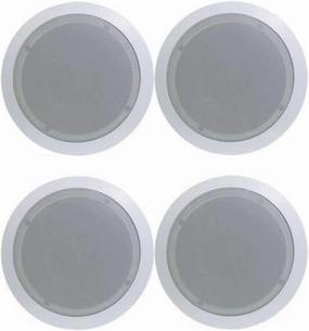 Pyle PDIC Series 5.25 Inch 150 Watts 4.8 Ohms Round Flush Mount Wall and Ceiling Home Speakers with Directable Polymer Dome Tweeter, (4 Pack) soundbar,TV speaker bar,home theater soundbar,