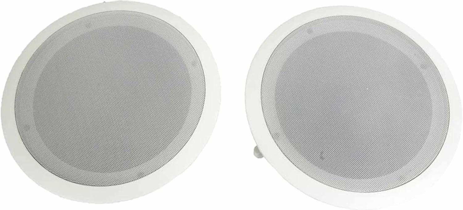Pyle PDIC Series 8 Inch 250 Watts 4.8 Ohms Round Flush Mount Wall and Ceiling Home Speakers with Directable 0.5 Inch Polymer Dome Tweeter, Pack of 8 soundbar,TV speaker bar,home theater soundbar,