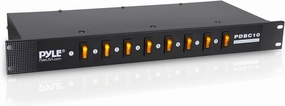 PYLE-PRO 8 Outlet Strips Electric Rack Mount PDU Unit w/ Digital Display and Surge Protection, 1U/15A/120V Aluminum Alloy Power, Covered w/ ON/OFF Switch, Wide Usage & Built-In Circuit Breaker audio rack,hi-fi component stand,media shelf,
