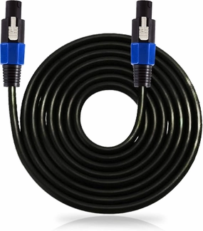 Pyle-Pro Audio Cord Connector to Male Speakon Connection 30 ft 12 Gauge Black Heavy Duty Professional Speaker Cable Wire-Delivers Sound-Pyle PPSS30, USB speaker cable,audio wire,hi-fi speaker cord,