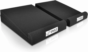 Pyle Sound Dampening Speaker Riser Foam - Audio Acoustic Noise Isolation Platform Pads Recoil Stabilizer For Studio Monitor, Subwoofer, Loud Speakers - Pyle PSI03 - Pack of 2,Black studio monitors,nearfield speakers,mixing reference monitors,