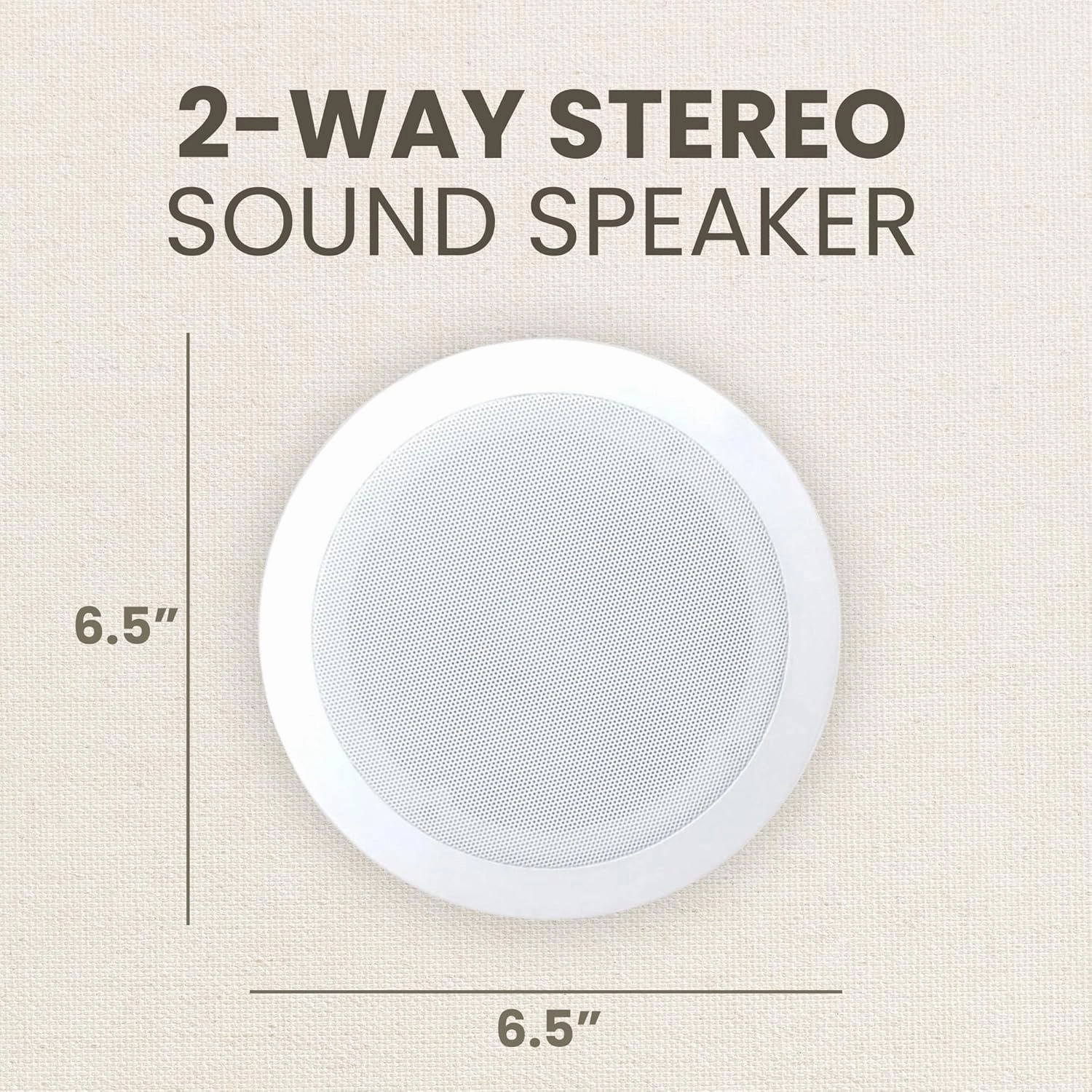 Pyle Two Way in Ceiling and Wall Tweeter Speaker System with Voice Control Feature and Coaxial Connectivity for Surround Sound Systems, White
