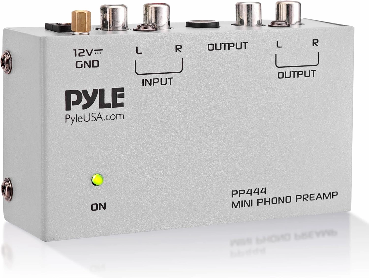 Pyle Ultra Compact Phono Preamp - Mini Turntable Preamp for Audio - Guitar, Microphone - RCA Input/Output for Record Player - Receiver - Amplifier - PP444 phono preamp,turntable amplifier,record player preamp,
