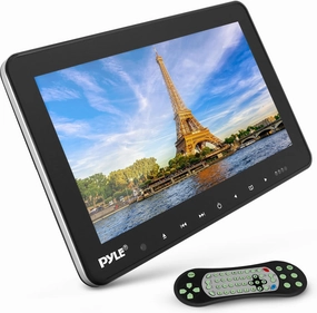 Pyle Universal Car Headrest Mount Monitor - 10.5 Inch Vehicle Multimedia CD DVD Player - Smart Audio Video Entertainment System w/HDMI & Hi-Res TV LCD Screen - Includes Mounting Bracket -PLHRDVD103 hi-res portable player,digital audio player,DAP lossle