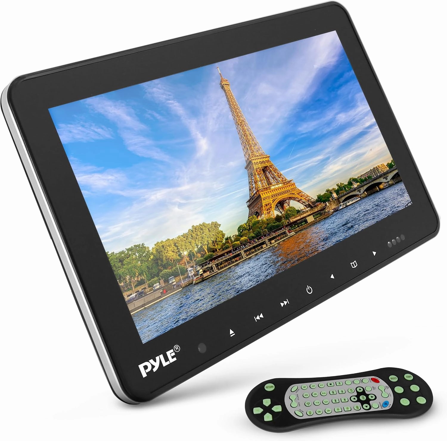 Pyle Universal Car Headrest Mount Monitor - 10.5 Inch Vehicle Multimedia CD DVD Player - Smart Audio Video Entertainment System w/HDMI & Hi-Res TV LCD Screen - Includes Mounting Bracket -PLHRDVD103 hi-res portable player,digital audio player,DAP lossle